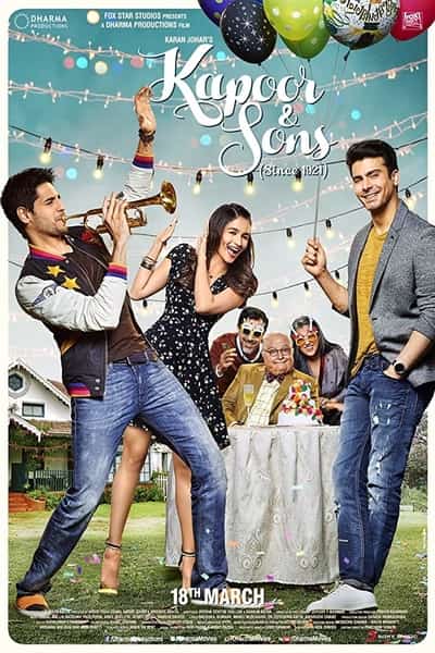 Download Kapoor & Sons (2016) Hindi Movie 480p | 720p BluRay 350MB | 1GB ESub